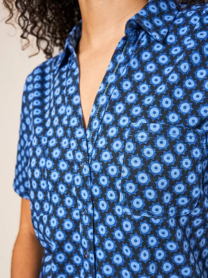 White Stuff SHIRTS and BLOUSES Penny Pocket Cotton Jersey Shirt Black Print 8211 Women White Stuff SHIRTS and BLOUSES Penny Pocket Cotton Jersey Shirt Black Print 8211 Women