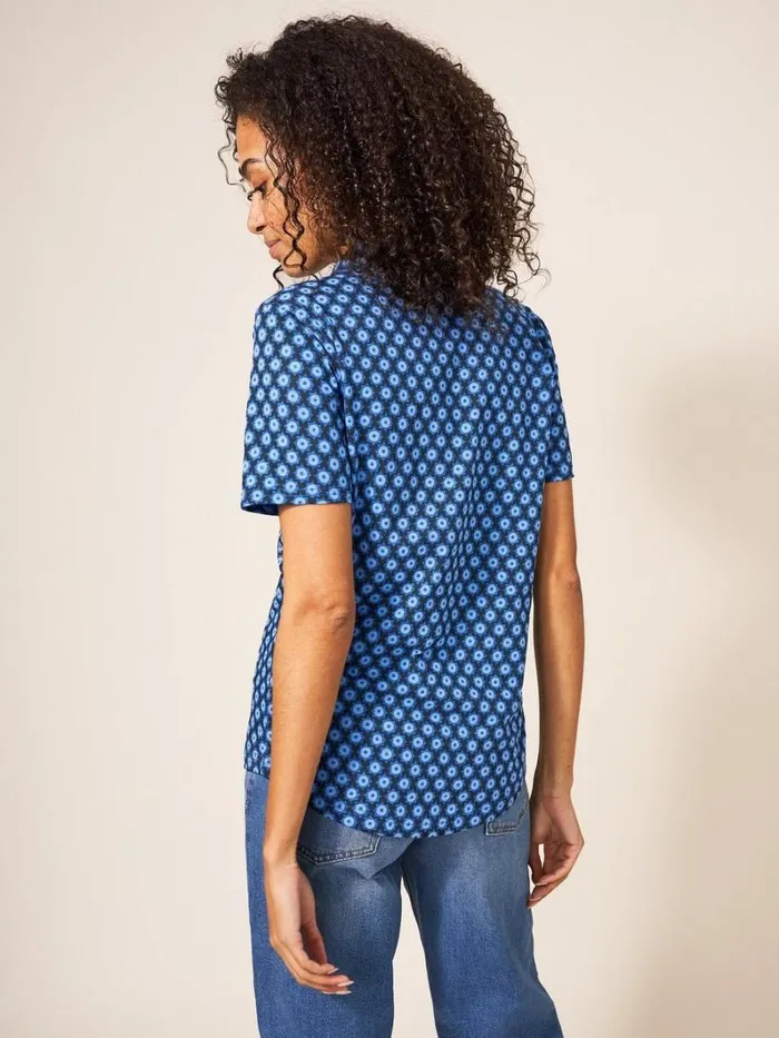White Stuff SHIRTS and BLOUSES Penny Pocket Cotton Jersey Shirt Black Print 8211 Women White Stuff SHIRTS and BLOUSES Penny Pocket Cotton Jersey Shirt Black Print 8211 Women