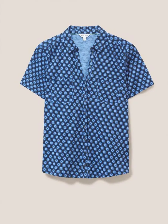 White Stuff SHIRTS and BLOUSES Penny Pocket Cotton Jersey Shirt Black Print 8211 Women White Stuff SHIRTS and BLOUSES Penny Pocket Cotton Jersey Shirt Black Print 8211 Women