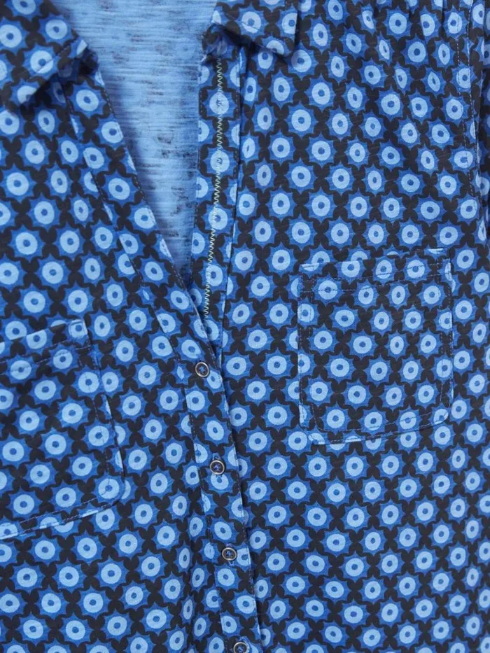 White Stuff SHIRTS and BLOUSES Penny Pocket Cotton Jersey Shirt Black Print 8211 Women White Stuff SHIRTS and BLOUSES Penny Pocket Cotton Jersey Shirt Black Print 8211 Women