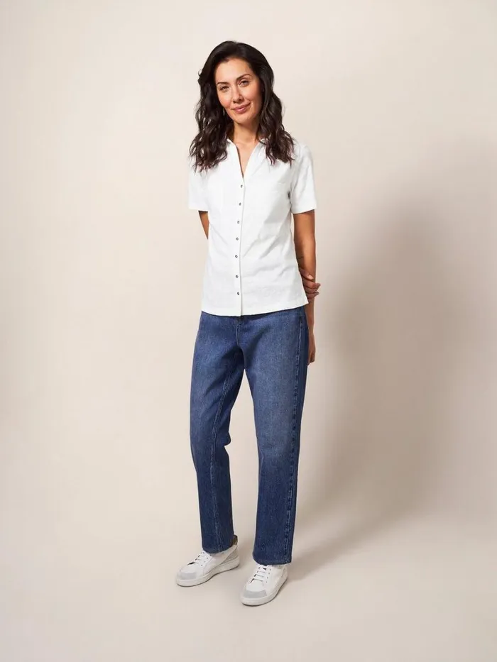 White Stuff SHIRTS and BLOUSES PENNY POCKET EMBROIDERED JERSEY SHIRT Brilliant White 8211 Women White Stuff SHIRTS and BLOUSES PENNY POCKET EMBROIDERED JERSEY SHIRT Brilliant White 8211 Women