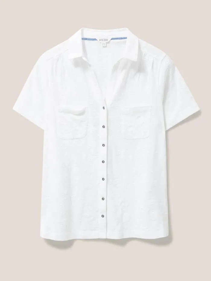 White Stuff SHIRTS and BLOUSES PENNY POCKET EMBROIDERED JERSEY SHIRT Brilliant White 8211 Women White Stuff SHIRTS and BLOUSES PENNY POCKET EMBROIDERED JERSEY SHIRT Brilliant White 8211 Women