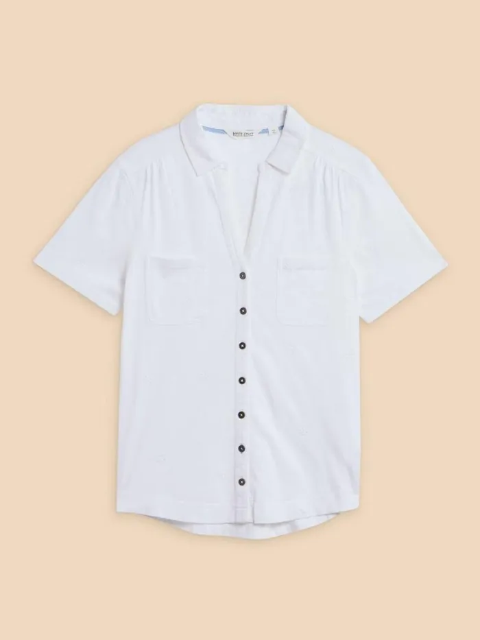 White Stuff SHIRTS and BLOUSES PENNY POCKET EMBROIDERED SHIRT Pale Ivory 8211 Women White Stuff SHIRTS and BLOUSES PENNY POCKET EMBROIDERED SHIRT Pale Ivory 8211 Women