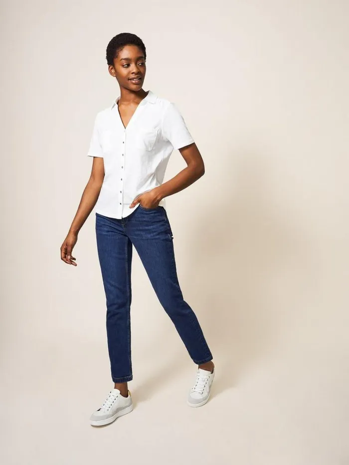 White Stuff SHIRTS and BLOUSES Penny Pocket Jersey Shirt Brilliant White 8211 Women White Stuff SHIRTS and BLOUSES Penny Pocket Jersey Shirt Brilliant White 8211 Women