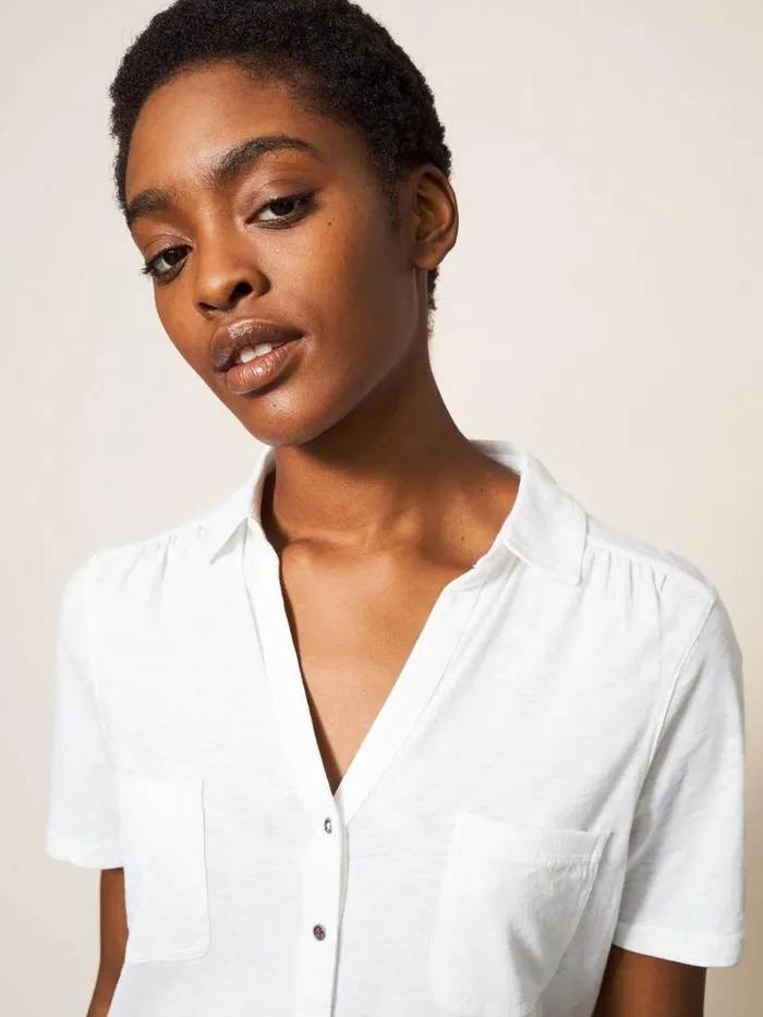 White Stuff SHIRTS and BLOUSES Penny Pocket Jersey Shirt Brilliant White 8211 Women White Stuff SHIRTS and BLOUSES Penny Pocket Jersey Shirt Brilliant White 8211 Women