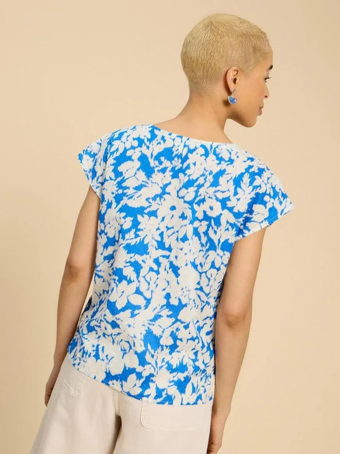 White Stuff SHIRTS and BLOUSES Rae Organic Cotton Vest Blue Multi 8211 Women White Stuff SHIRTS and BLOUSES Rae Organic Cotton Vest Blue Multi 8211 Women