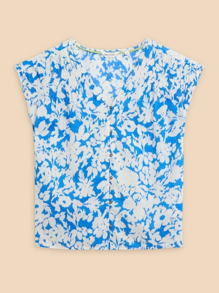 White Stuff SHIRTS and BLOUSES Rae Organic Cotton Vest Blue Multi 8211 Women White Stuff SHIRTS and BLOUSES Rae Organic Cotton Vest Blue Multi 8211 Women