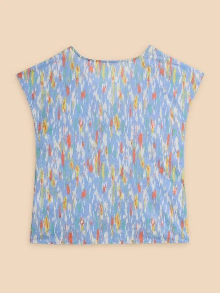 White Stuff SHIRTS and BLOUSES Rae Organic Cotton Vest Blue Print 8211 Women White Stuff SHIRTS and BLOUSES Rae Organic Cotton Vest Blue Print 8211 Women