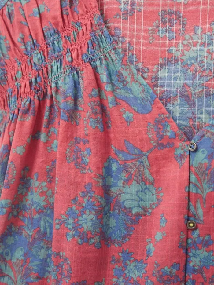White Stuff SHIRTS and BLOUSES Rae Organic Vest Cotton Pink Multi 8211 Women