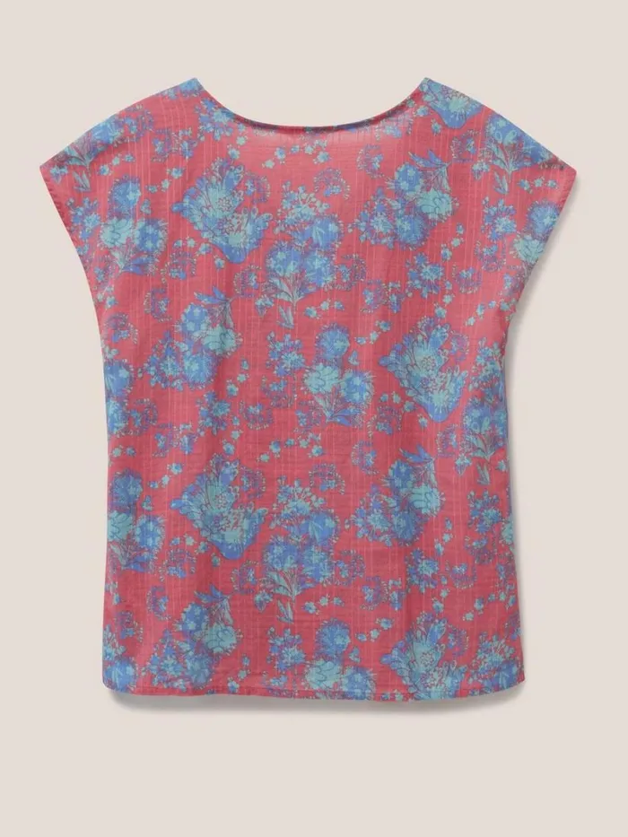 White Stuff SHIRTS and BLOUSES Rae Organic Vest Cotton Pink Multi 8211 Women