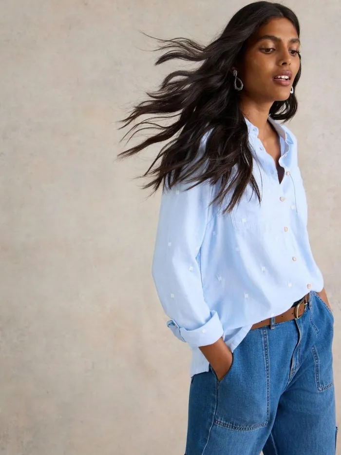 White Stuff SHIRTS and BLOUSES Sophie Organic Cotton Shirt Blue Multi 8211 Women White Stuff SHIRTS and BLOUSES Sophie Organic Cotton Shirt Blue Multi 8211 Women