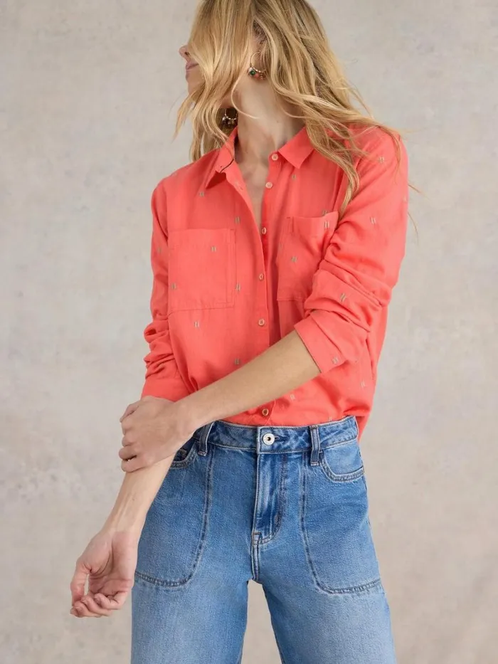 White Stuff SHIRTS and BLOUSES Sophie Organic Cotton Shirt Bright Pink 8211 Women White Stuff SHIRTS and BLOUSES Sophie Organic Cotton Shirt Bright Pink 8211 Women