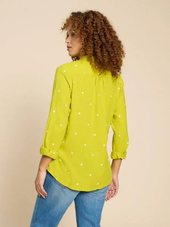 White Stuff SHIRTS and BLOUSES Sophie Organic Cotton Shirt Chartreuse Multi 8211 Women