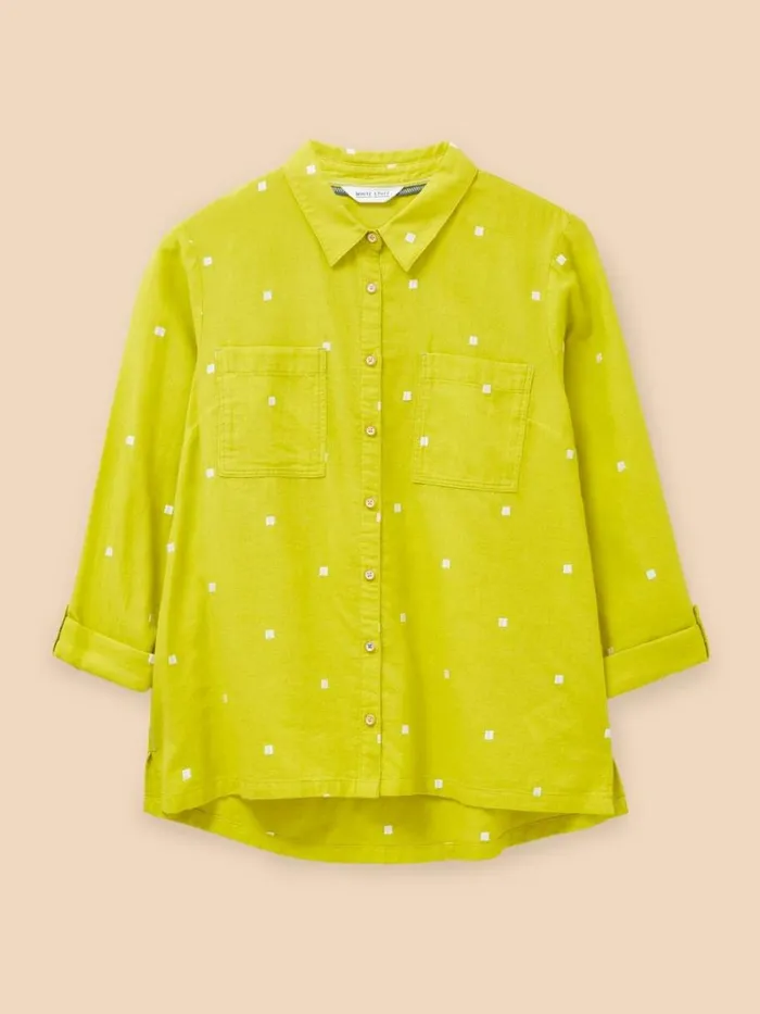 White Stuff SHIRTS and BLOUSES Sophie Organic Cotton Shirt Chartreuse Multi 8211 Women
