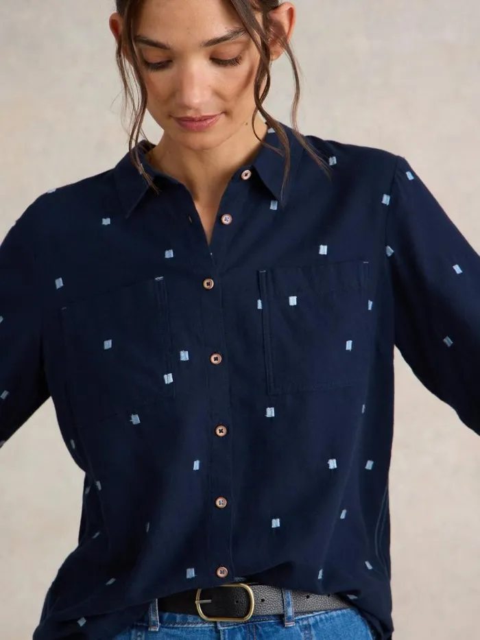 White Stuff SHIRTS and BLOUSES Sophie Organic Cotton Shirt Dark Navy 8211 Women White Stuff SHIRTS and BLOUSES Sophie Organic Cotton Shirt Dark Navy 8211 Women