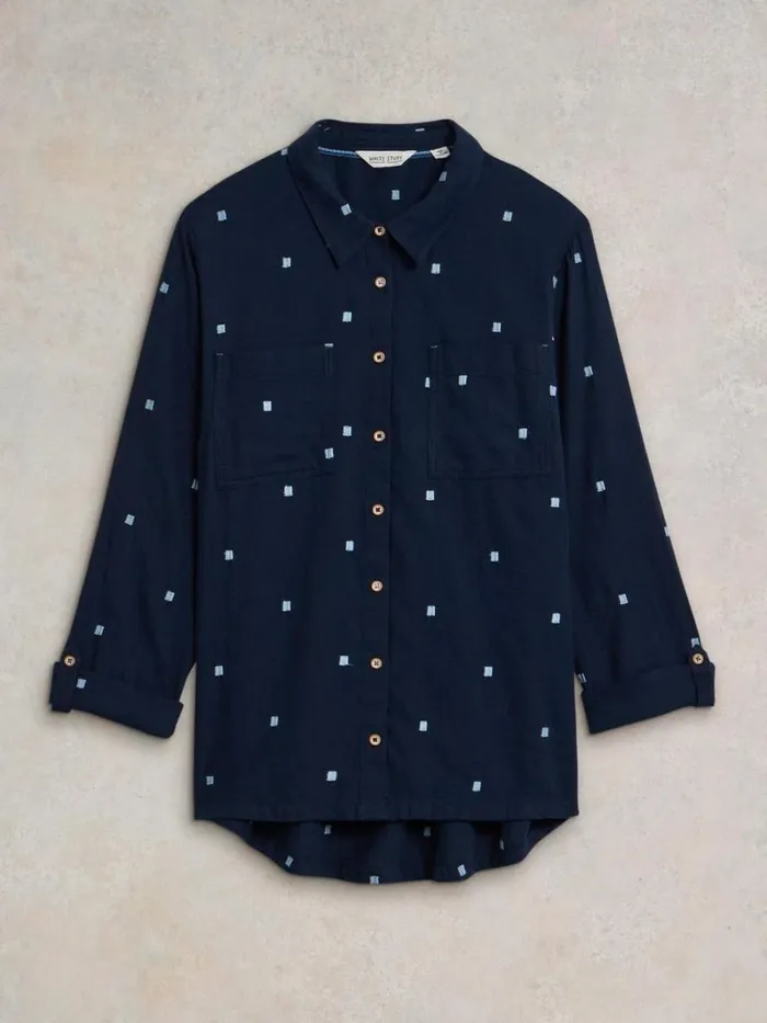 White Stuff SHIRTS and BLOUSES Sophie Organic Cotton Shirt Dark Navy 8211 Women White Stuff SHIRTS and BLOUSES Sophie Organic Cotton Shirt Dark Navy 8211 Women