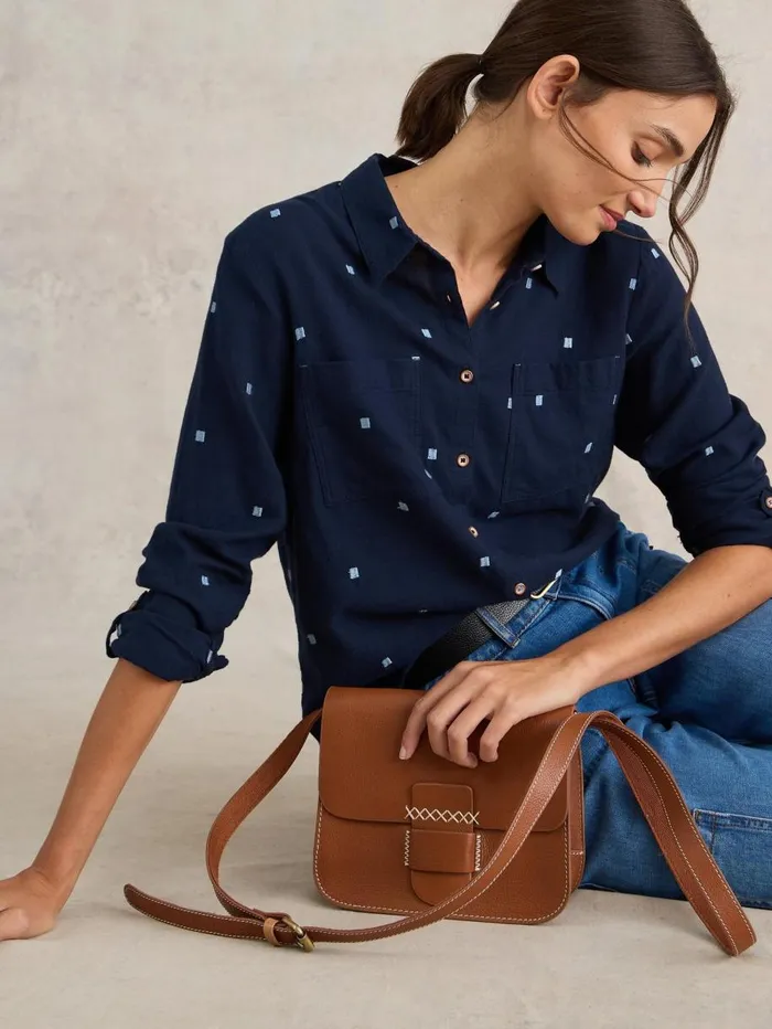 White Stuff SHIRTS and BLOUSES Sophie Organic Cotton Shirt Dark Navy 8211 Women White Stuff SHIRTS and BLOUSES Sophie Organic Cotton Shirt Dark Navy 8211 Women