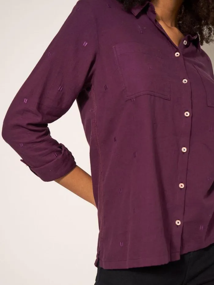 White Stuff SHIRTS and BLOUSES Sophie Organic Cotton Shirt Dk Plum 8211 Women White Stuff SHIRTS and BLOUSES Sophie Organic Cotton Shirt Dk Plum 8211 Women