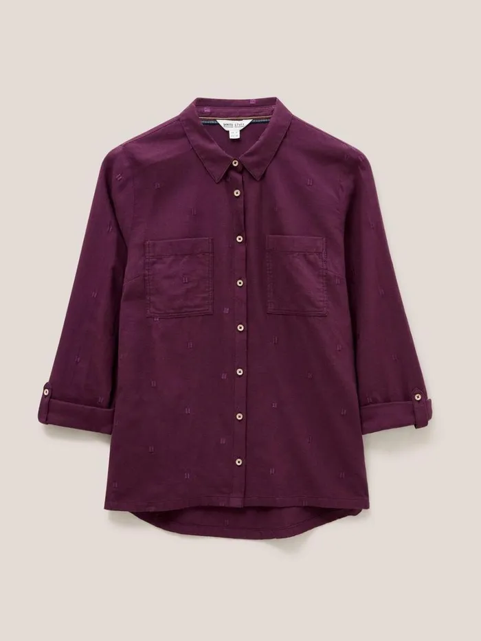 White Stuff SHIRTS and BLOUSES Sophie Organic Cotton Shirt Dk Plum 8211 Women White Stuff SHIRTS and BLOUSES Sophie Organic Cotton Shirt Dk Plum 8211 Women