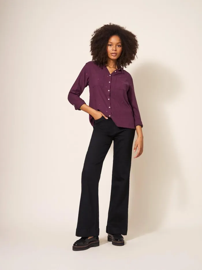 White Stuff SHIRTS and BLOUSES Sophie Organic Cotton Shirt Dk Plum 8211 Women White Stuff SHIRTS and BLOUSES Sophie Organic Cotton Shirt Dk Plum 8211 Women