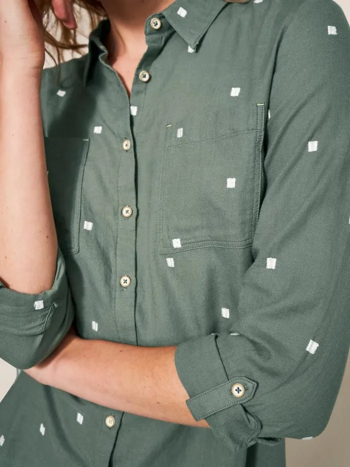White Stuff SHIRTS and BLOUSES Sophie Organic Cotton Shirt Green Multi 8211 Women White Stuff SHIRTS and BLOUSES Sophie Organic Cotton Shirt Green Multi 8211 Women