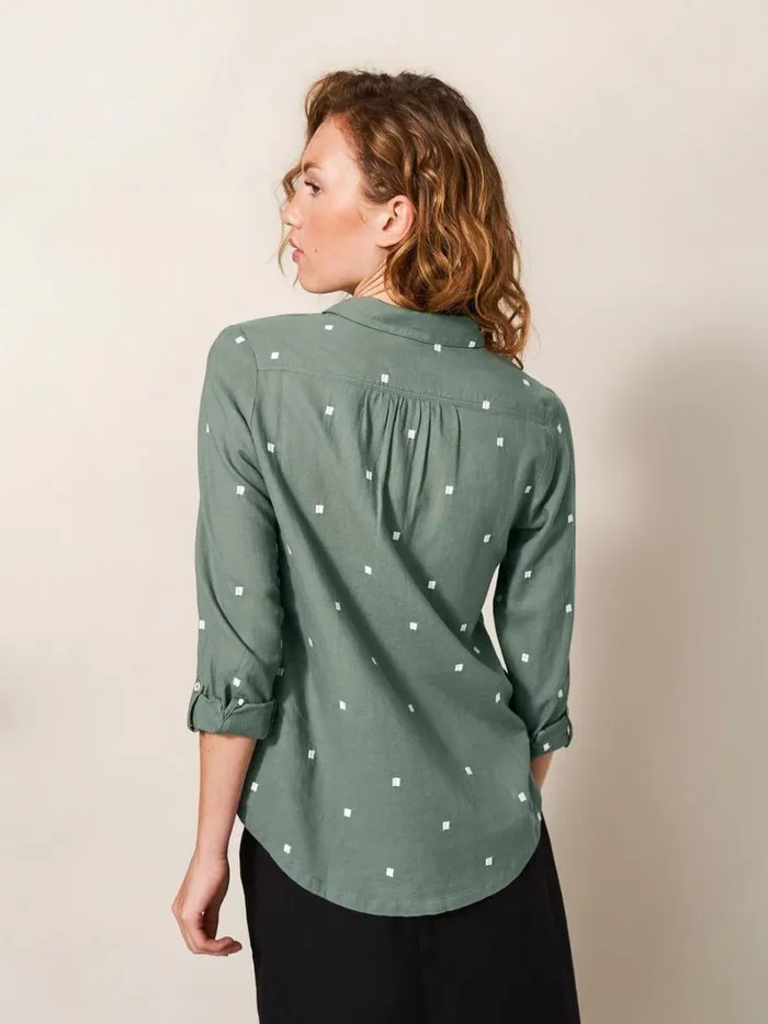 White Stuff SHIRTS and BLOUSES Sophie Organic Cotton Shirt Green Multi 8211 Women White Stuff SHIRTS and BLOUSES Sophie Organic Cotton Shirt Green Multi 8211 Women