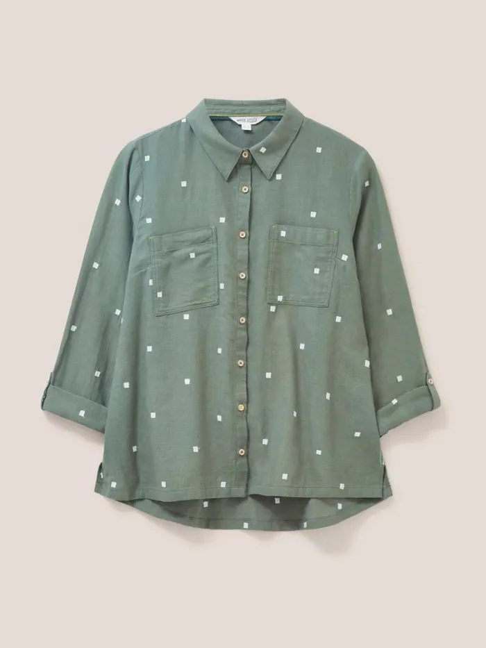White Stuff SHIRTS and BLOUSES Sophie Organic Cotton Shirt Green Multi 8211 Women White Stuff SHIRTS and BLOUSES Sophie Organic Cotton Shirt Green Multi 8211 Women