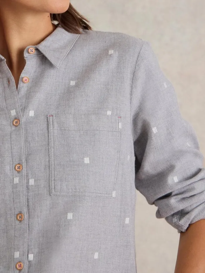 White Stuff SHIRTS and BLOUSES Sophie Organic Cotton Shirt Grey Multi 8211 Women White Stuff SHIRTS and BLOUSES Sophie Organic Cotton Shirt Grey Multi 8211 Women