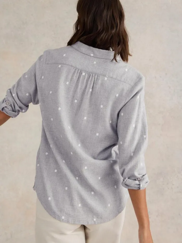 White Stuff SHIRTS and BLOUSES Sophie Organic Cotton Shirt Grey Multi 8211 Women White Stuff SHIRTS and BLOUSES Sophie Organic Cotton Shirt Grey Multi 8211 Women