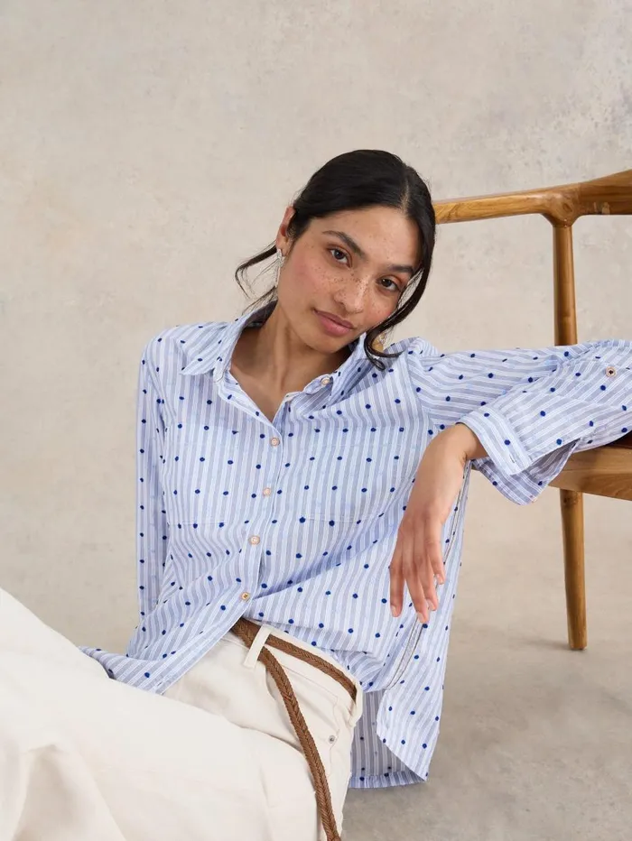 White Stuff SHIRTS and BLOUSES Sophie Organic Cotton Shirt Light Blue 8211 Women White Stuff SHIRTS and BLOUSES Sophie Organic Cotton Shirt Light Blue 8211 Women