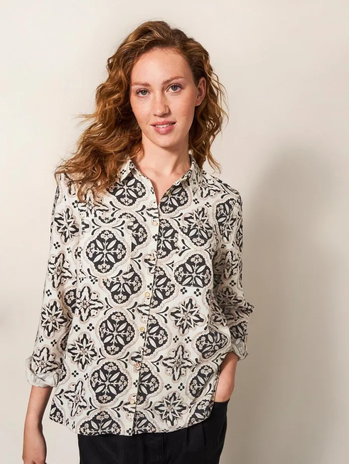 White Stuff SHIRTS and BLOUSES Sophie Organic Cotton Shirt Natural Multi 8211 Women White Stuff SHIRTS and BLOUSES Sophie Organic Cotton Shirt Natural Multi 8211 Women