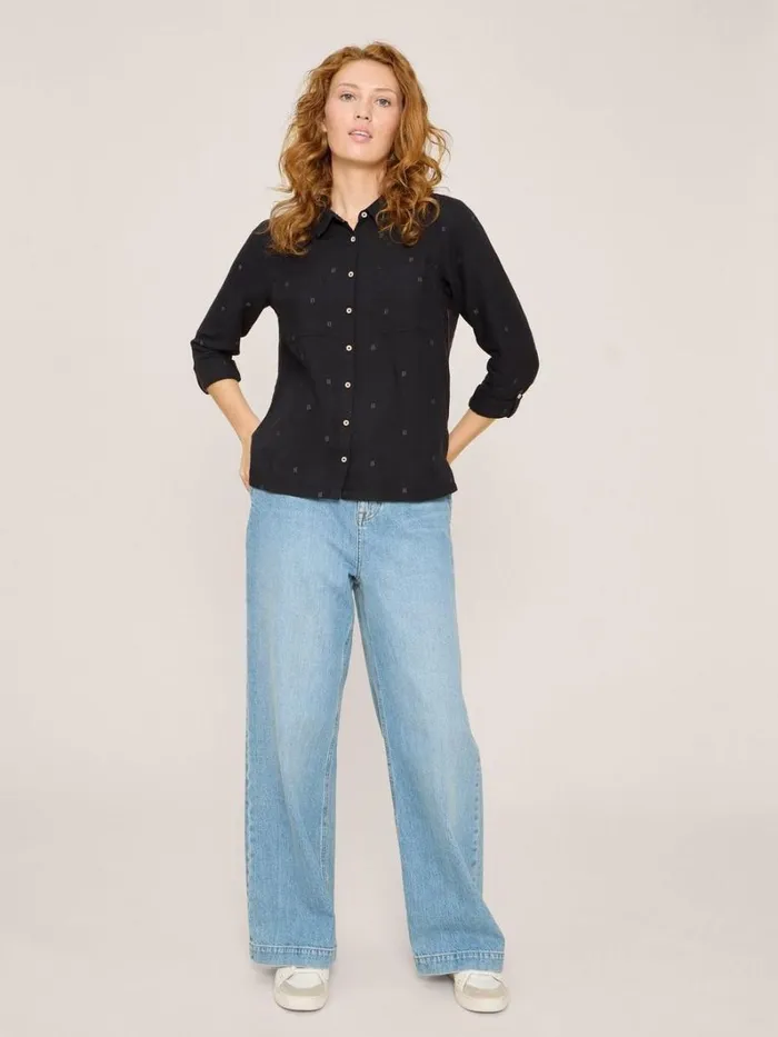 White Stuff SHIRTS and BLOUSES Sophie Organic Cotton Shirt Pure Black 8211 Women White Stuff SHIRTS and BLOUSES Sophie Organic Cotton Shirt Pure Black 8211 Women