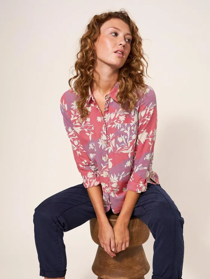White Stuff SHIRTS and BLOUSES Sophie Organic Cotton Shirt Red Print 8211 Women White Stuff SHIRTS and BLOUSES Sophie Organic Cotton Shirt Red Print 8211 Women