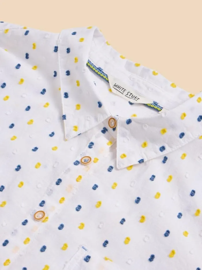 White Stuff SHIRTS and BLOUSES SOPHIE TEXTURED ORGANIC SHIRT Ivory Multi 8211 Women