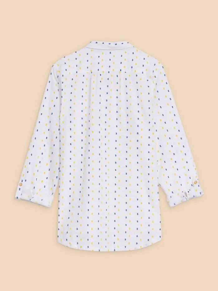White Stuff SHIRTS and BLOUSES SOPHIE TEXTURED ORGANIC SHIRT Ivory Multi 8211 Women