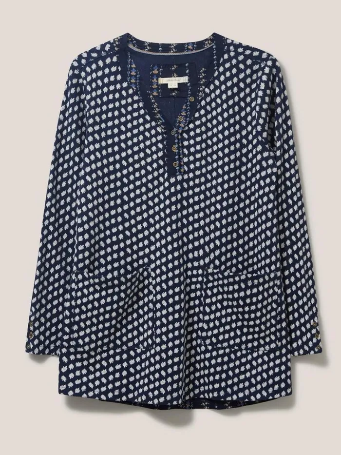 White Stuff SHIRTS and BLOUSES Tammy Textured Tunic Navy Multi 8211 Women White Stuff SHIRTS and BLOUSES Tammy Textured Tunic Navy Multi 8211 Women