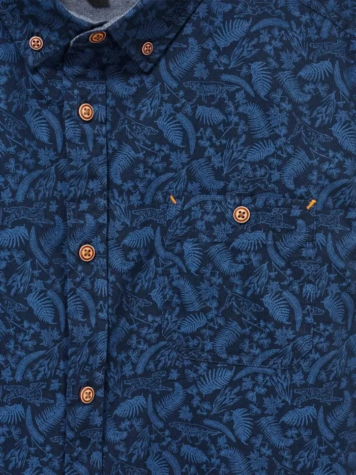 White Stuff SHIRTS Bailey Dog Printed Shirt Dark Navy 8211 Men