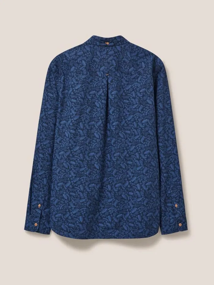 White Stuff SHIRTS Bailey Dog Printed Shirt Dark Navy 8211 Men