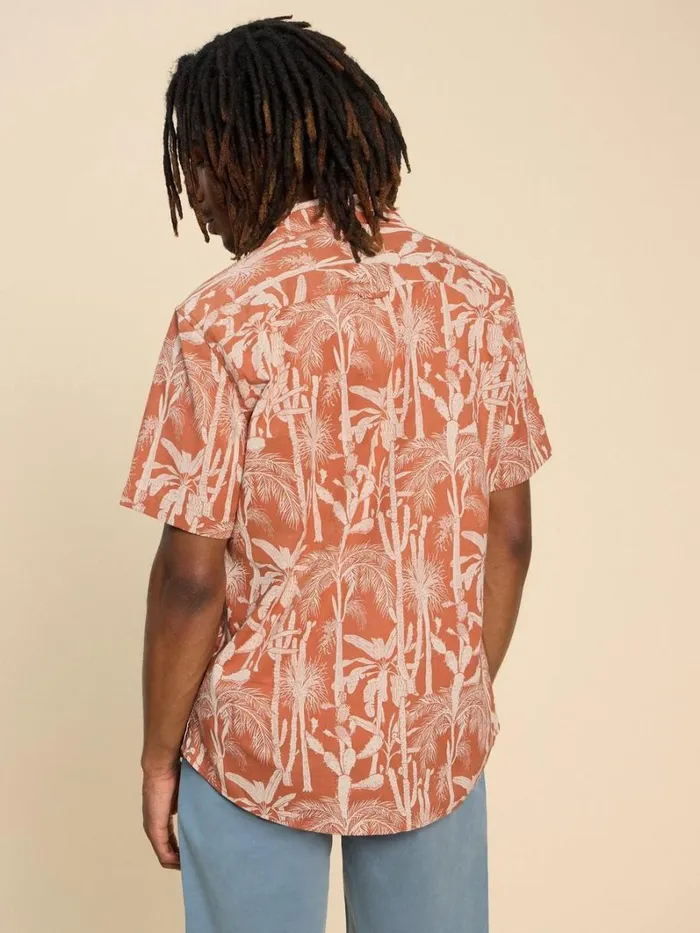 White Stuff SHIRTS Cactus Printed Shirt Orange Print 8211 Men