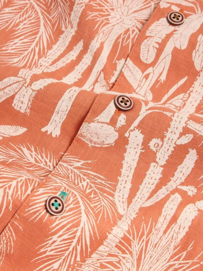 White Stuff SHIRTS Cactus Printed Shirt Orange Print 8211 Men