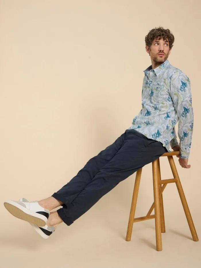 White Stuff SHIRTS Crab Printed Shirt White Print 8211 Men