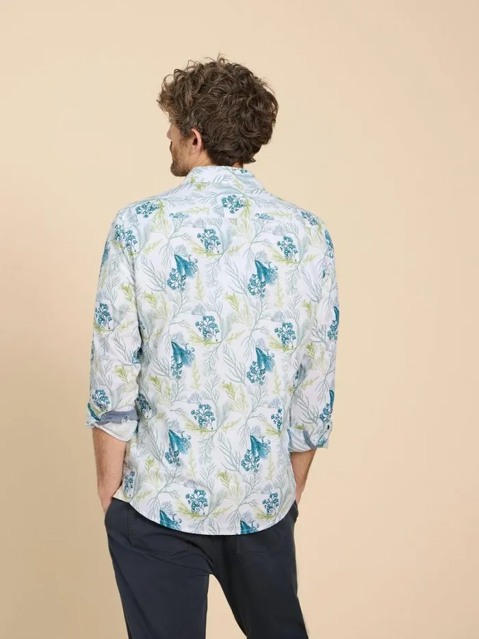 White Stuff SHIRTS Crab Printed Shirt White Print 8211 Men