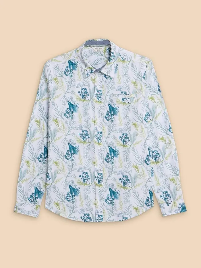 White Stuff SHIRTS Crab Printed Shirt White Print 8211 Men