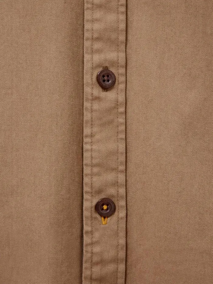 White Stuff SHIRTS Furze Twill Garment Dye Shirt Mid Brown 8211 Men