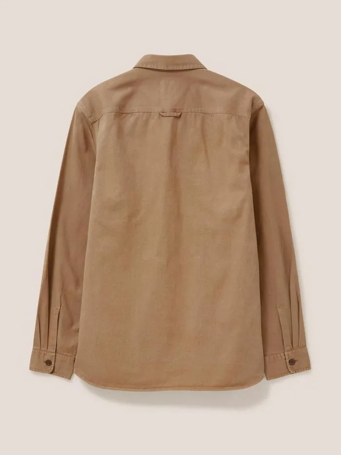 White Stuff SHIRTS Furze Twill Garment Dye Shirt Mid Brown 8211 Men