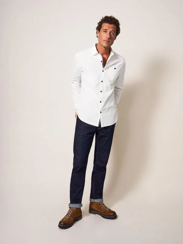 White Stuff SHIRTS Gaddesby Dobby Shirt White Multi 8211 Men