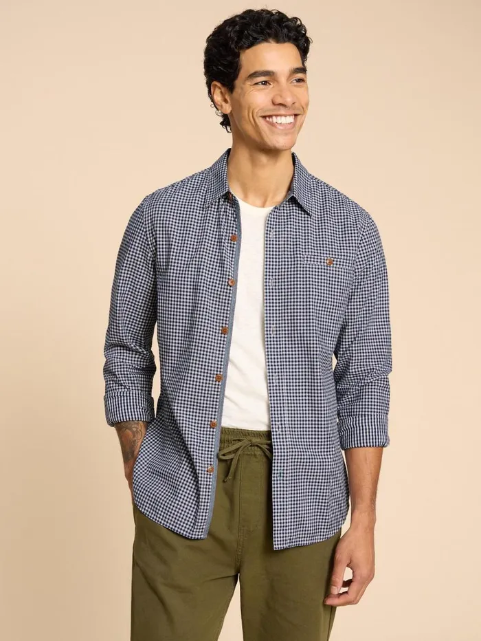White Stuff SHIRTS Gingham LS Shirt Navy Multi 8211 Men
