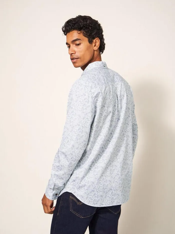 White Stuff SHIRTS Hare Print Shirt White Multi 8211 Men