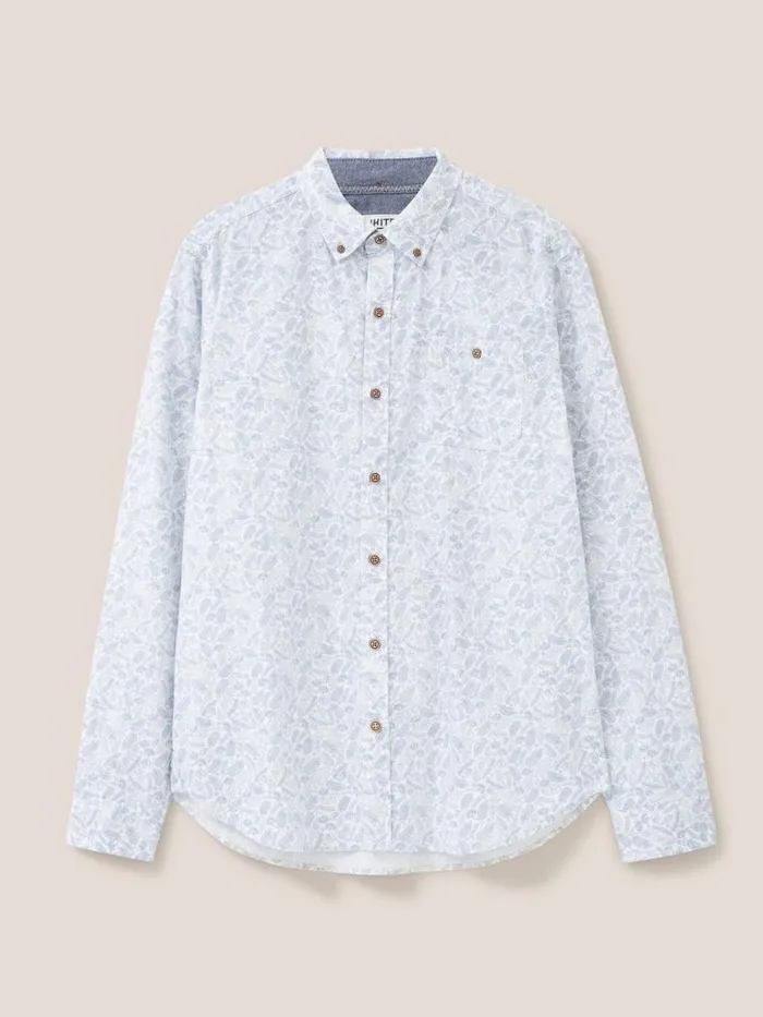 White Stuff SHIRTS Hare Print Shirt White Multi 8211 Men
