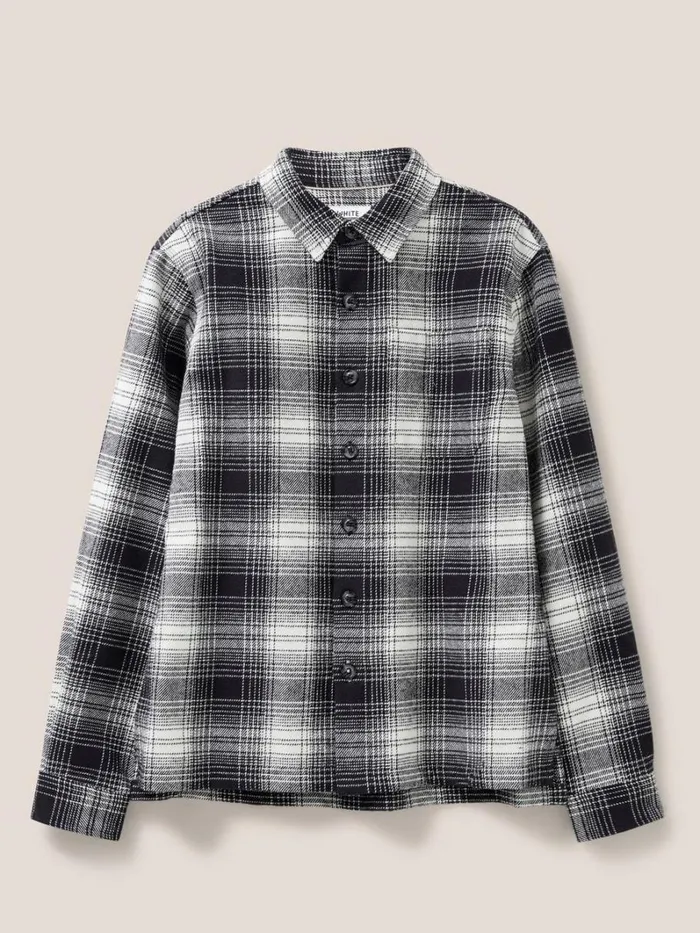 White Stuff SHIRTS Hixton Brushed Overshirt Pure Black 8211 Men